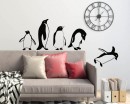 Jumping flying Penguins Decal